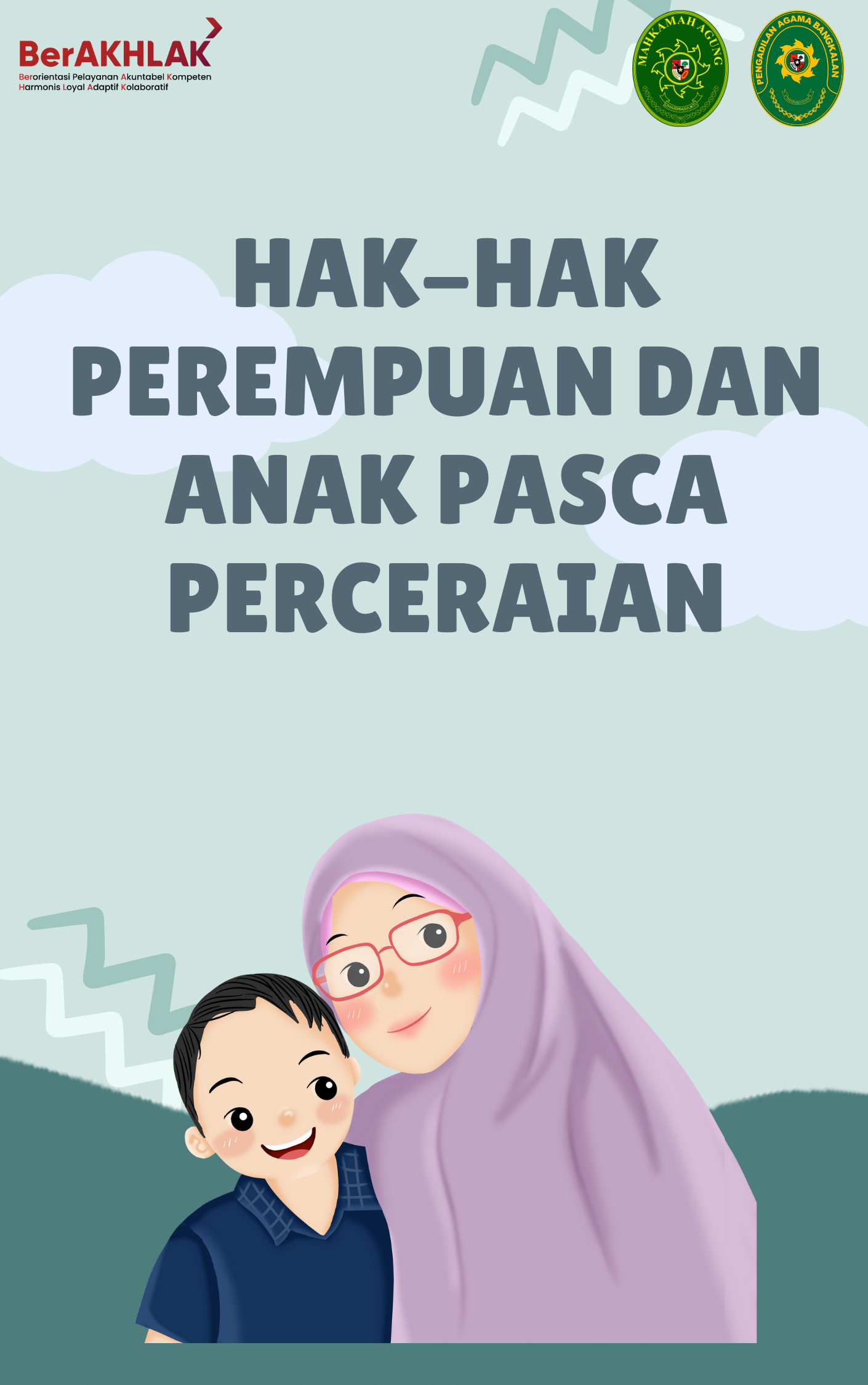 Sampul Buku Jurnal Sekolah Dengan Gaya Kreatif Berwarna Merah Muda dan Biru Muda 