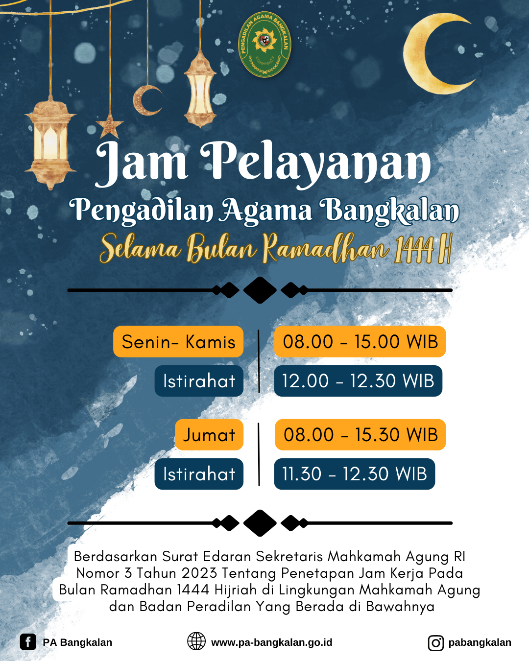jam pelayanan selama ramadhan 1444H