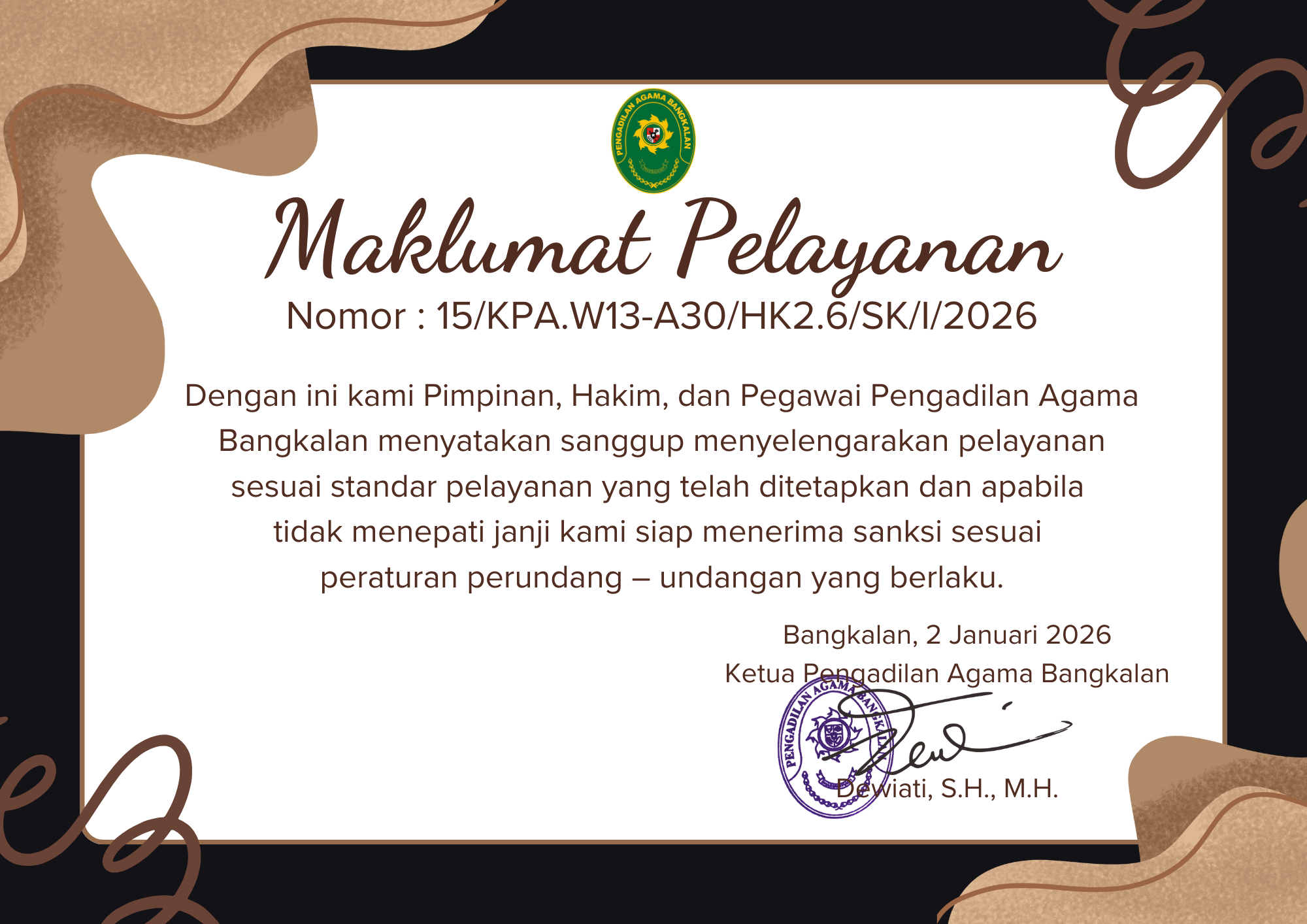 Maklumat Pelayanan