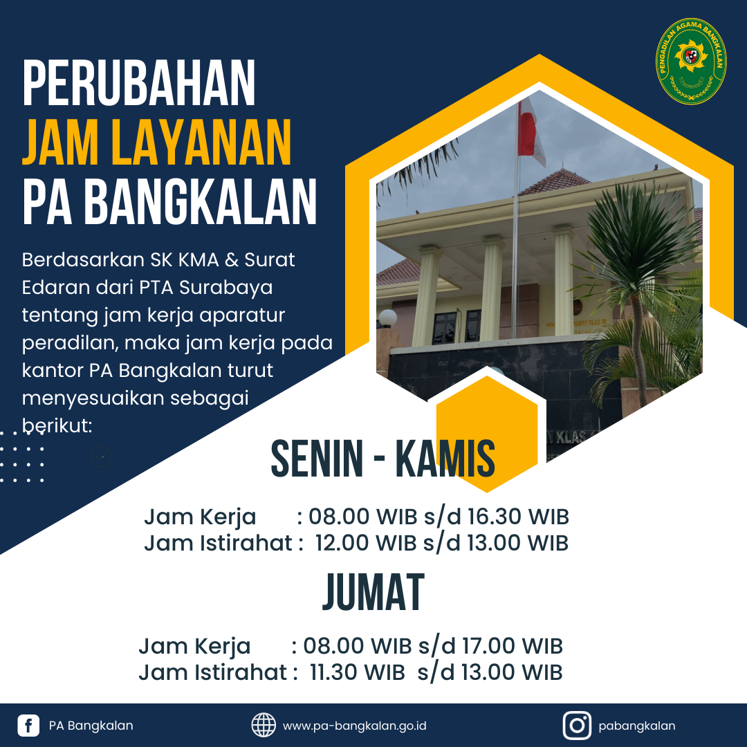 perubahan jam layanan